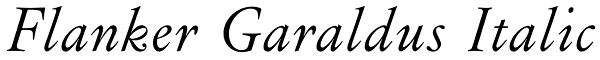 Flanker Garaldus Italic Font