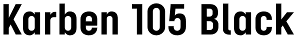 Karben 105 Black Font