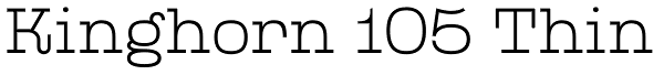 Kinghorn 105 Thin Font