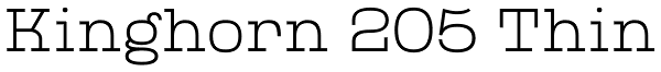 Kinghorn 205 Thin Font