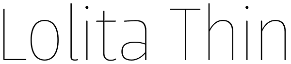 Lolita Thin Font