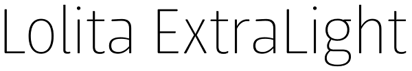 Lolita ExtraLight Font