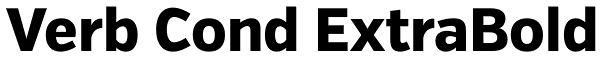 Verb Cond ExtraBold Font