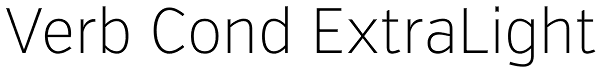 Verb Cond ExtraLight Font