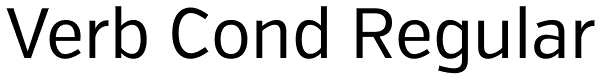 Verb Cond Regular Font