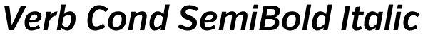 Verb Cond SemiBold Italic Font