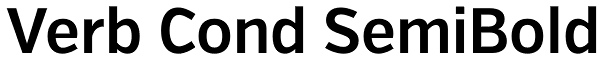 Verb Cond SemiBold Font