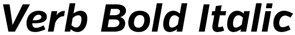 Verb Bold Italic Font