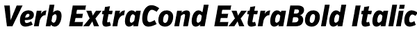 Verb ExtraCond ExtraBold Italic Font