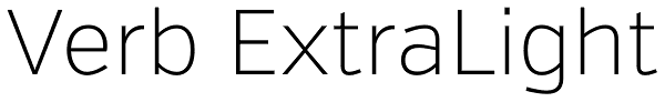 Verb ExtraLight Font