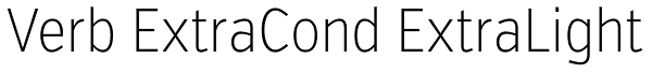 Verb ExtraCond ExtraLight Font