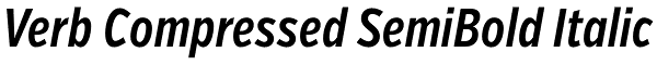 Verb Compressed SemiBold Italic Font