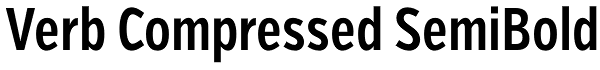 Verb Compressed SemiBold Font