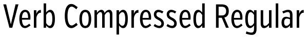 Verb Compressed Regular Font