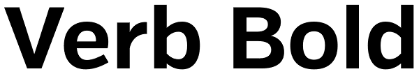 Verb Bold Font