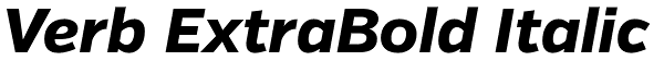 Verb ExtraBold Italic Font