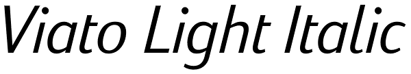 Viato Light Italic Font