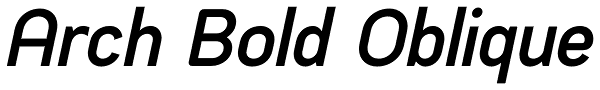 Arch Bold Oblique Font