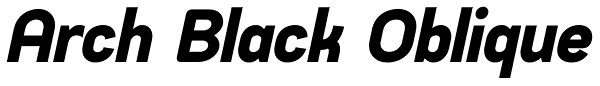 Arch Black Oblique Font