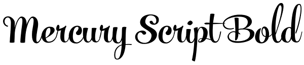 Mercury Script Bold Font