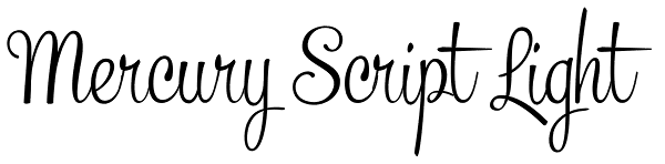 Mercury Script Light Font