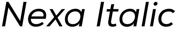 Nexa Italic Font