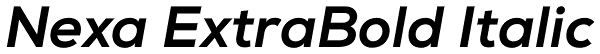 Nexa ExtraBold Italic Font