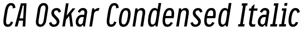 CA Oskar Condensed Italic Font