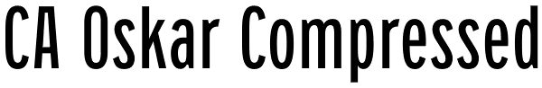 CA Oskar Compressed Font