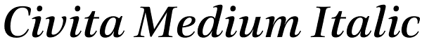 Civita Medium Italic Font