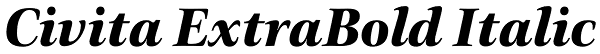 Civita ExtraBold Italic Font