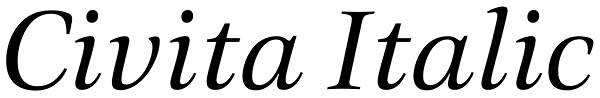 Civita Italic Font