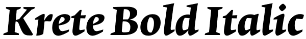 Krete Bold Italic Font