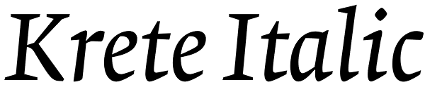 Krete Italic Font