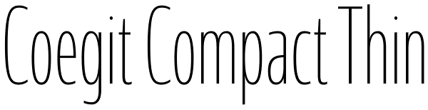 Coegit Compact Thin Font