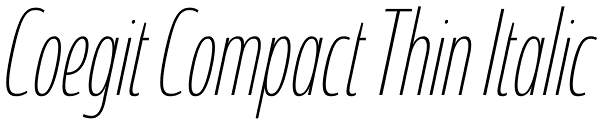 Coegit Compact Thin Italic Font