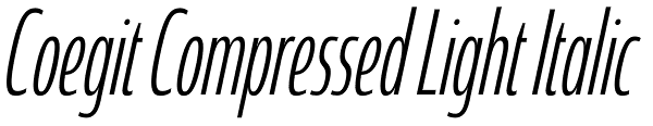 Coegit Compressed Light Italic Font