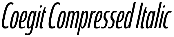 Coegit Compressed Italic Font