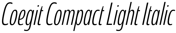 Coegit Compact Light Italic Font