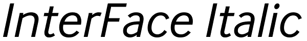 InterFace Italic Font