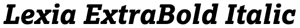 Lexia ExtraBold Italic Font