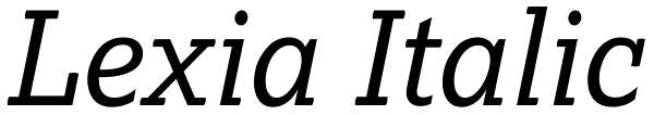 Lexia Italic Font