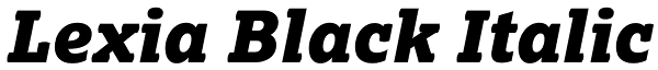 Lexia Black Italic Font