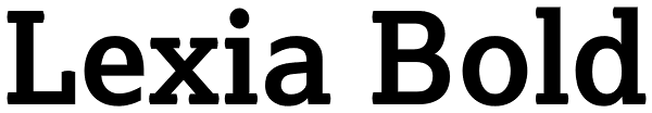 Lexia Bold Font