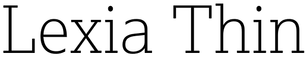 Lexia Thin Font