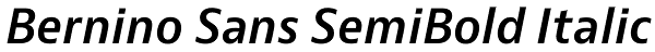 Bernino Sans SemiBold Italic Font