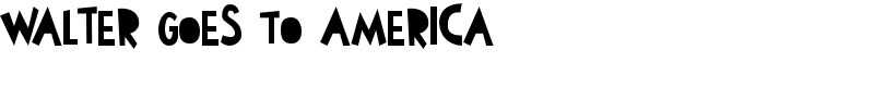 Walter Goes To America Font