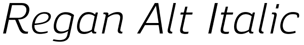 Regan Alt Italic Font