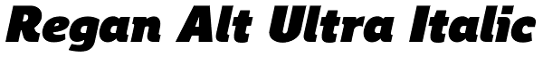 Regan Alt Ultra Italic Font