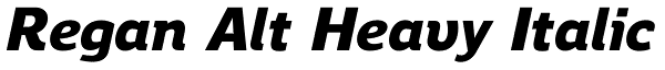 Regan Alt Heavy Italic Font